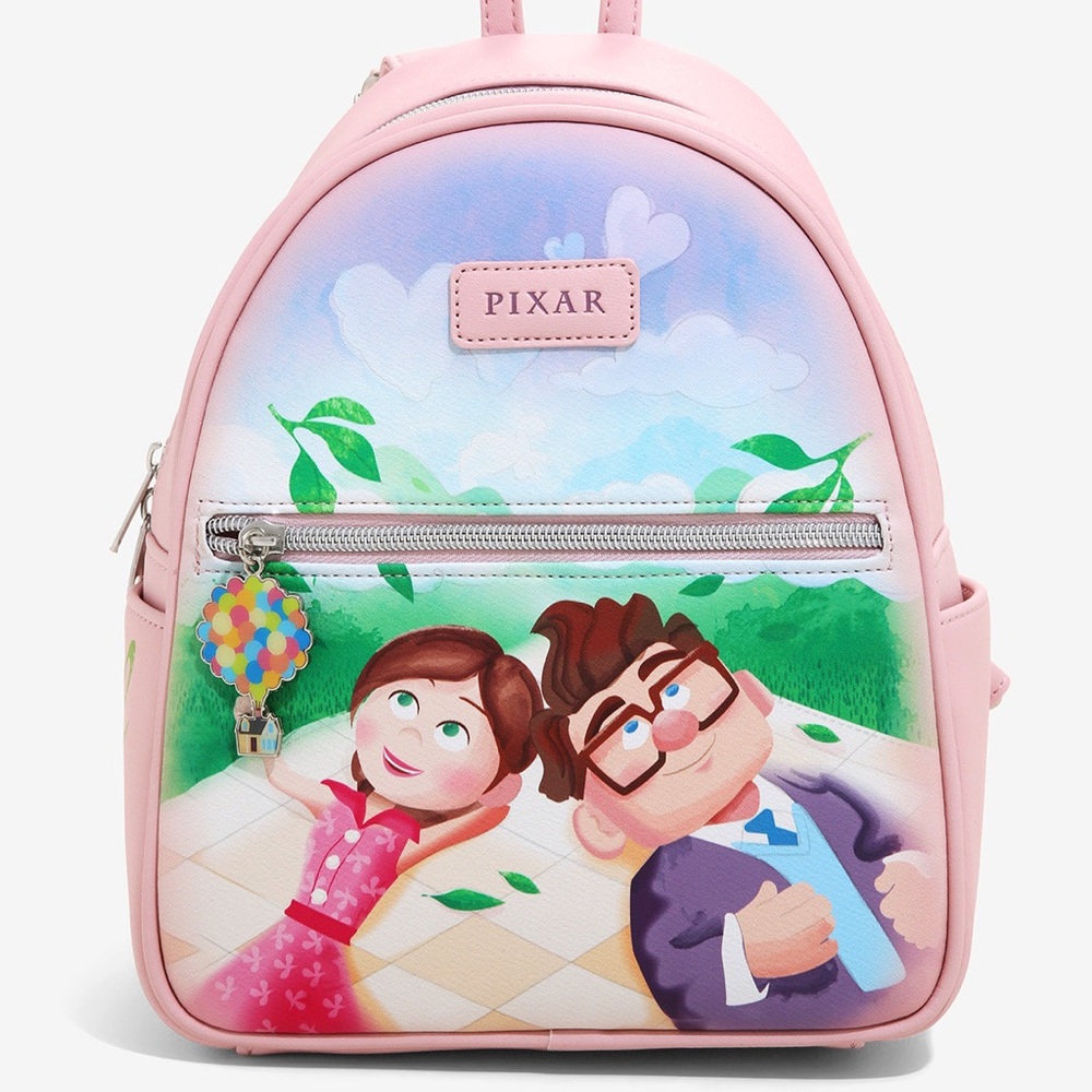 NWT DISNEY PIXAR UP CARL & ELLIE LOUNGEFLY MINI BACKPACK